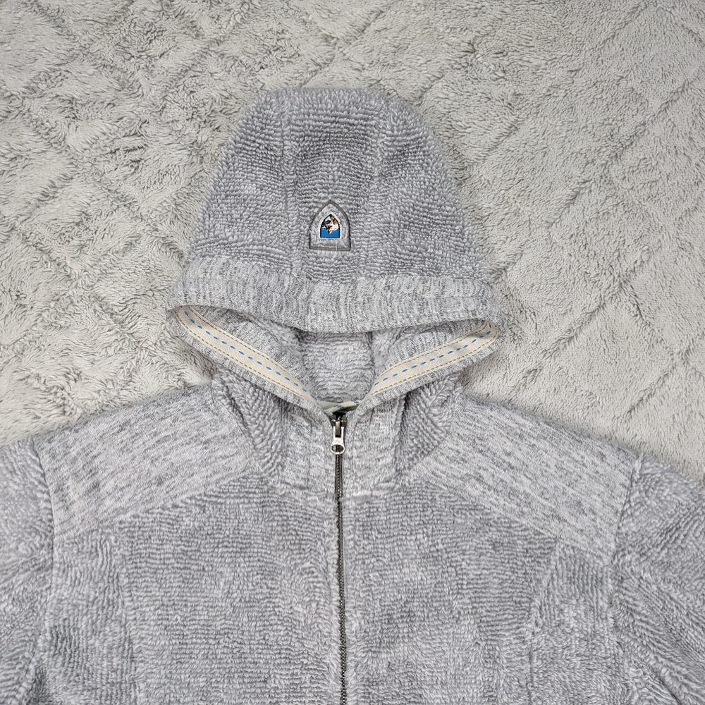 Kuhl Jacket Women's XL Gray Ash Alto Hoody Sherpa Fleece Full Zip Coat Outdoor - Picture 3 of 9